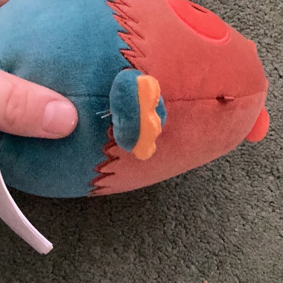 Plush Bird Toy for Small Pets - Blue and Brown - Picture 4 of 4